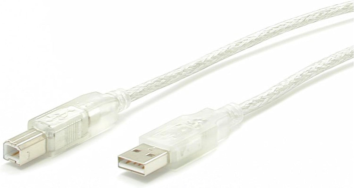 StarTech Transparent USB 2.0 cable - 4 pin USB Type A (M) - 4 pin USB Type B (M) - 10 ft (USBFAB10T)