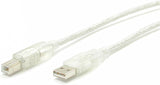 StarTech Transparent USB 2.0 cable - 4 pin USB Type A (M) - 4 pin USB Type B (M) - 10 ft (USBFAB10T)