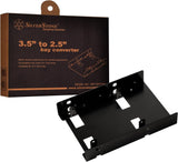 SilverStone SST-SDP08B 2 x 2.5" to 3.5" Bay Converter (Black Nickel)