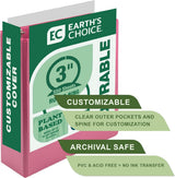 Samsill Earth's Choice Plant-Based Durable 3 Inch 3 Ring View Binders - Assorted, Assorted