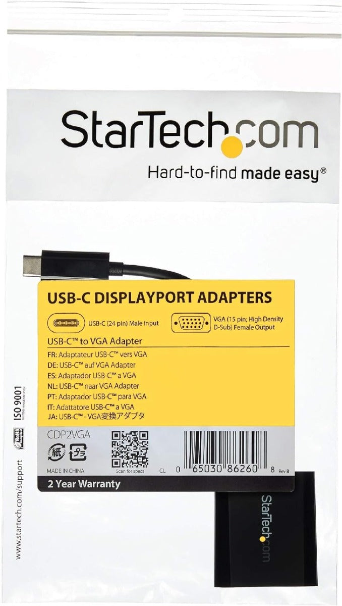 Startech CDP2VGA USB-C to VGA Adapter