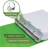 Samsill Earth's Choice Plant-Based Durable 3 Inch 3 Ring View Binders - Assorted, Assorted