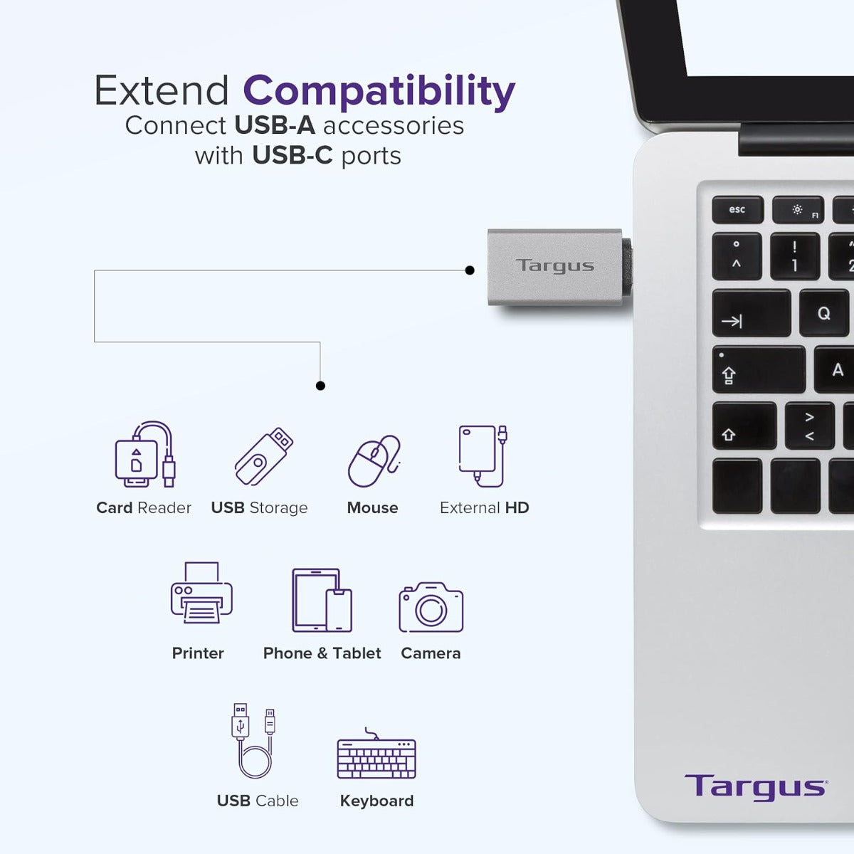 Targus ACA979GL USB/USB-C Data Transfer Adapter 2 pack
