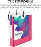 Samsill Durable 1.5 Inch View D-Ring Binder - Fashion Assortment 4 Pack, Assorted, 4 / Pack (Quantity)