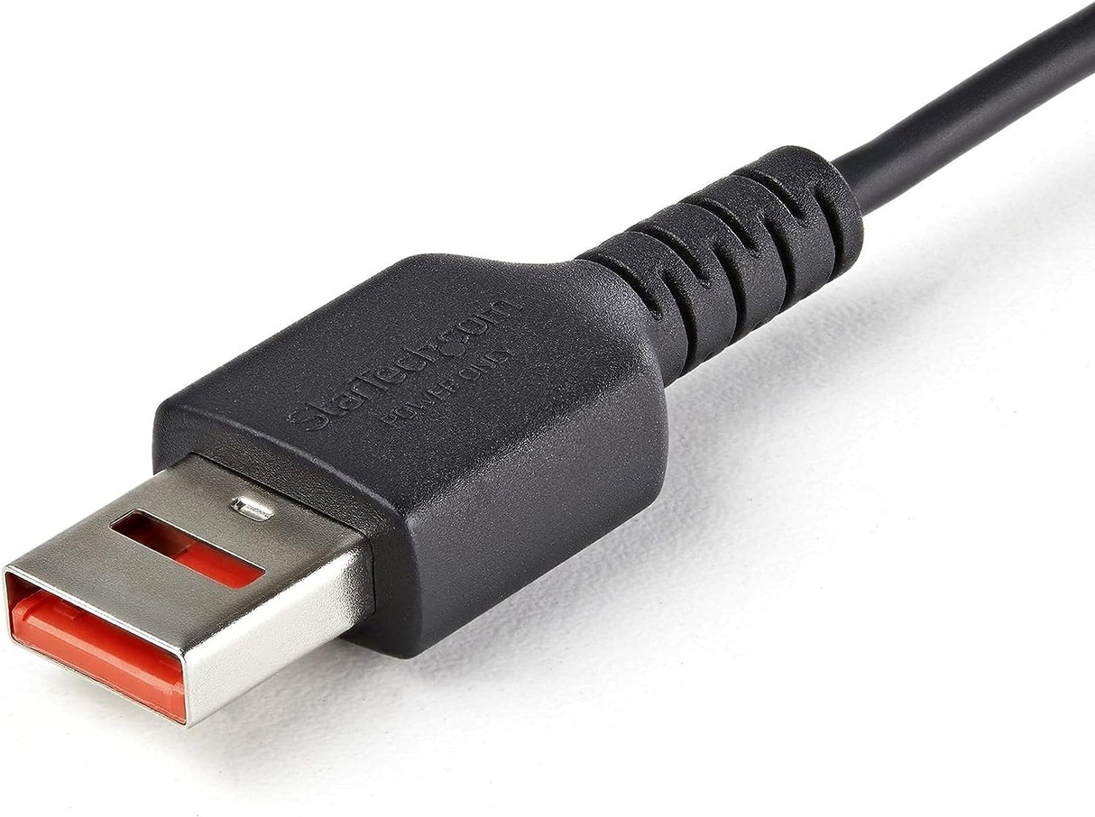 Startech.com 3ft (1m) Secure Cable, Type-a To Type-c Data Blocker -only Cable, No-data -only Cable For Phone/tablt, Data Blocking Protector Adapter Cable - 5v At 2.4a (12w Max) (usbschac1m) - Usb