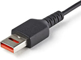 Startech.com 3ft (1m) Secure Cable, Type-a To Type-c Data Blocker -only Cable, No-data -only Cable For Phone/tablt, Data Blocking Protector Adapter Cable - 5v At 2.4a (12w Max) (usbschac1m) - Usb