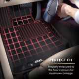 3D MAXpider L1KA07101509 Row 1 & Row 2 Floor Mats for 2022 Kia EV6, Black - 4 Piece