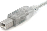 StarTech Transparent USB 2.0 cable - 4 pin USB Type A (M) - 4 pin USB Type B (M) - 10 ft (USBFAB10T)