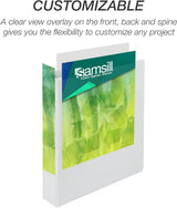 Samsill Earth's Choice 1.5" Round Ring View Binders, White, 4 Pack