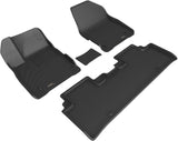 3D MAXpider L1KA07101509 Row 1 & Row 2 Floor Mats for 2022 Kia EV6, Black - 4 Piece