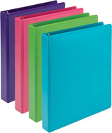 Samsill Earth's Choice Plant-Based Durable 1 Inch 3 Ring View Binders - Assorted, Lime, Purple, Pink, White, 4 Pack (Quantity)