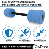 CanDo Aquatic Swim Bars and Dumbbells for Hydrotherapy, Swimming, Water Aerobics, Rehab, Swim Lessons, Pool Fitness & Learning to Swim