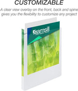 Samsill Earth's Choice Durable .5" Round Ring View Binders, White, 6 Pack
