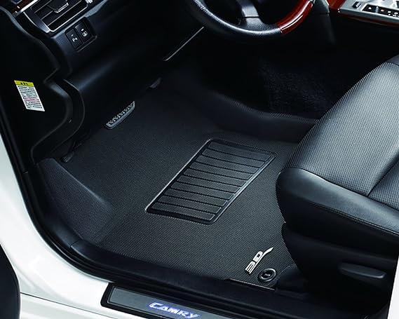 3D MAXpider All-Weather Custom Fit Floor Liners for Hyundai Santa Fe 2007-2009, KAGU Series (1st Row W/ Eyelets, Black)
