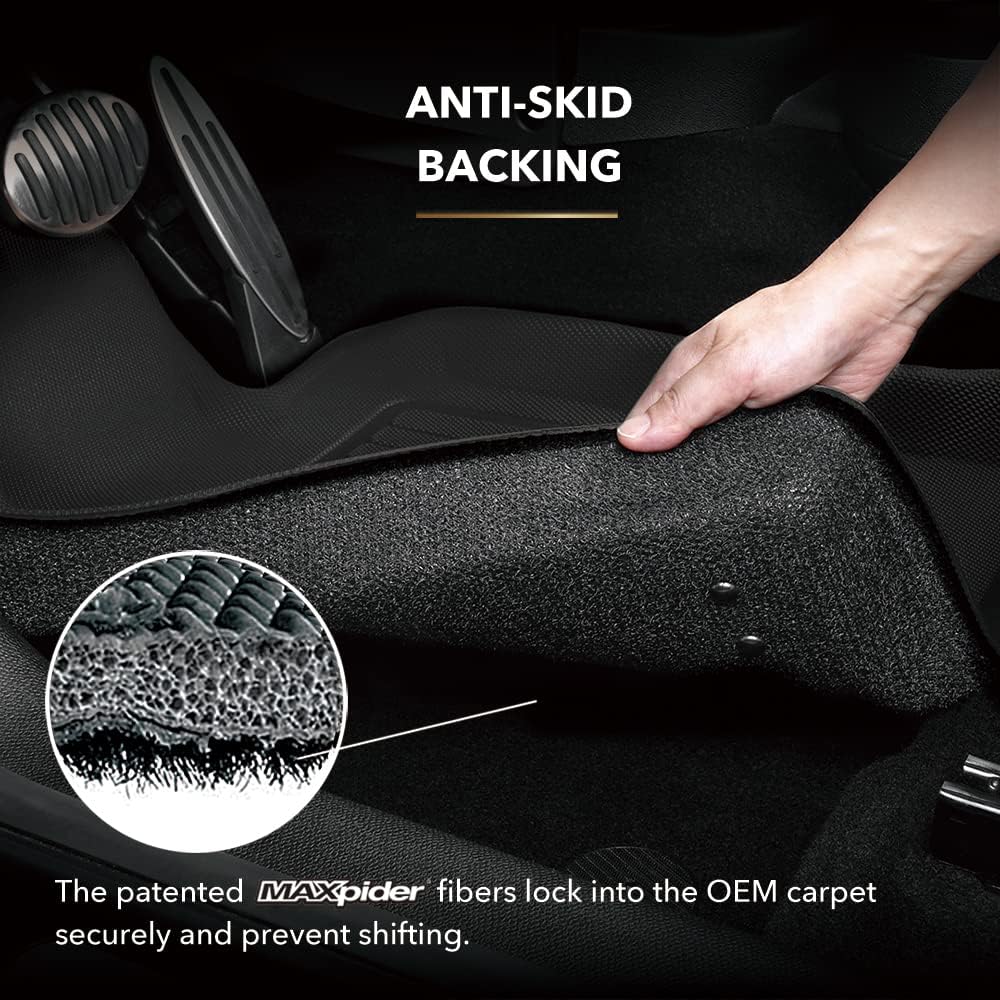 3D MAXpider L1KA07121509 Kagu Row 2 Series Floor Mats for 2019-2021 Kia Forte, Black