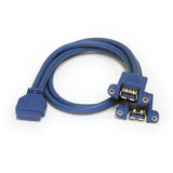 StarTech 2 Port Panel Mount USB 3.0 Cable - USB A to Motherboard Header Cable Fhttps://amberww.com/mediahttps://amberww.com/media/catalog/product/catalog/product/f (USB3SPNLAFHD)