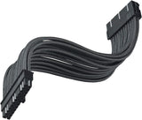 SST-PP07E-MBB, 24pin black sleeve extension cable, 18AWG, black cable comb x 4,