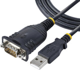 StarTech.com 3ft (1m) USB to Serial Cable, DB9 Male RS232 to USB Converter, USB to Serial Adapter, COM Port Adapter with Prolific IC, 1 (Quantity)