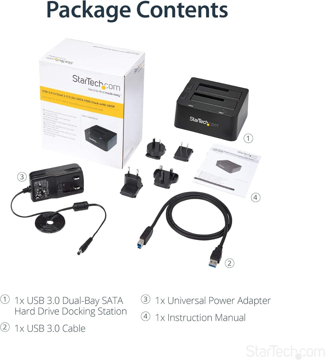 StarTech SDOCK2U33 USB 3.0 Dual Hard Drive Docking Station with UASP