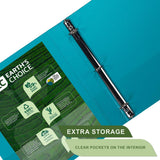 Samsill Earth's Choice Plant-Based Durable 1 Inch 3 Ring View Binders - Assorted, Lime, Purple, Pink, White, 4 Pack (Quantity)