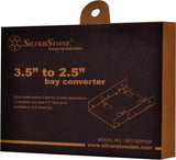 SilverStone SST-SDP08B 2 x 2.5" to 3.5" Bay Converter (Black Nickel)