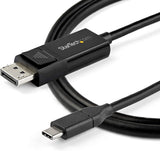 StarTech.com CDP2DP142MBD 6.6ft. (2 m)??SB-C to DisplayPort 1.4 Cable, Bi-Directional - Black