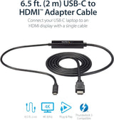 StarTech USB C to HDMI Cable ? 6 ft / 2m ? USB-C to HDMI 4K 60Hz ? USB Type C to HDMI ? Computer Monitor Cable (CDP2HDMM2MB)