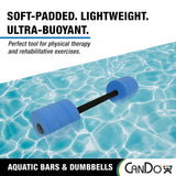 CanDo Aquatic Swim Bars and Dumbbells for Hydrotherapy, Swimming, Water Aerobics, Rehab, Swim Lessons, Pool Fitness & Learning to Swim