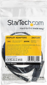 StarTech.com CDP2DP142MBD 6.6ft. (2 m)??SB-C to DisplayPort 1.4 Cable, Bi-Directional - Black