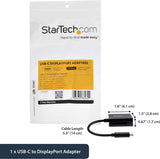 StarTech USB C to DisplayPort Adapter 4K 60Hz - USB Type-C to DP 1.4 Monitor Video Converter (DP Alt Mode) - Thunderbolt 3 Compatible (CDP2DP)