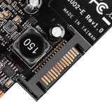 USB-C 3.1 PCI Express card with 20 Pin Key-A connector
