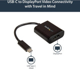 StarTech USB C to DisplayPort Adapter 4K 60Hz - USB Type-C to DP 1.4 Monitor Video Converter (DP Alt Mode) - Thunderbolt 3 Compatible (CDP2DP)