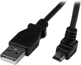 StarTech 1m Mini USB Cable - A to Up Angle Mini B (USBAMB1MU)