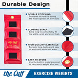 The Cuff Original Adjustable Ankle and Wrist Weight for Yoga, Dance, Running, Cardio, Aerobics, Toning, and Physical Therapy. 1 lb - Blue