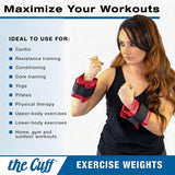 The Cuff Original Adjustable Ankle and Wrist Weight for Yoga, Dance, Running, Cardio, Aerobics, Toning, and Physical Therapy. 2 lb - White