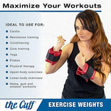 The Cuff Original Adjustable Ankle and Wrist Weight for Yoga, Dance, Running, Cardio, Aerobics, Toning, and Physical Therapy. 2.5 lb - Red