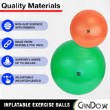 CanDo\xc2\xae Inflatable Stability Exercise Yoga Ball - Yellow - 18" (45 cm)