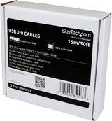StarTech 15m / 50 ft Active USB 2.0 A to B Cable - M/M (USB2HAB50AC)