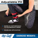 The Cuff Original Adjustable Ankle and Wrist Weight for Yoga, Dance, Running, Cardio, Aerobics, Toning, and Physical Therapy. 1 lb - Blue