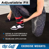 The Cuff Original Adjustable Ankle and Wrist Weight for Yoga, Dance, Running, Cardio, Aerobics, Toning, and Physical Therapy. 2 lb - White