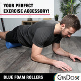 CanDo Blue PE Foam Rollers for Fitness, Exercise Muscle Restoration, Massage Therapy, Sport Recovery and Physical Therapy for Homes, Clinics, and Gyms 6 " x 12" Round
