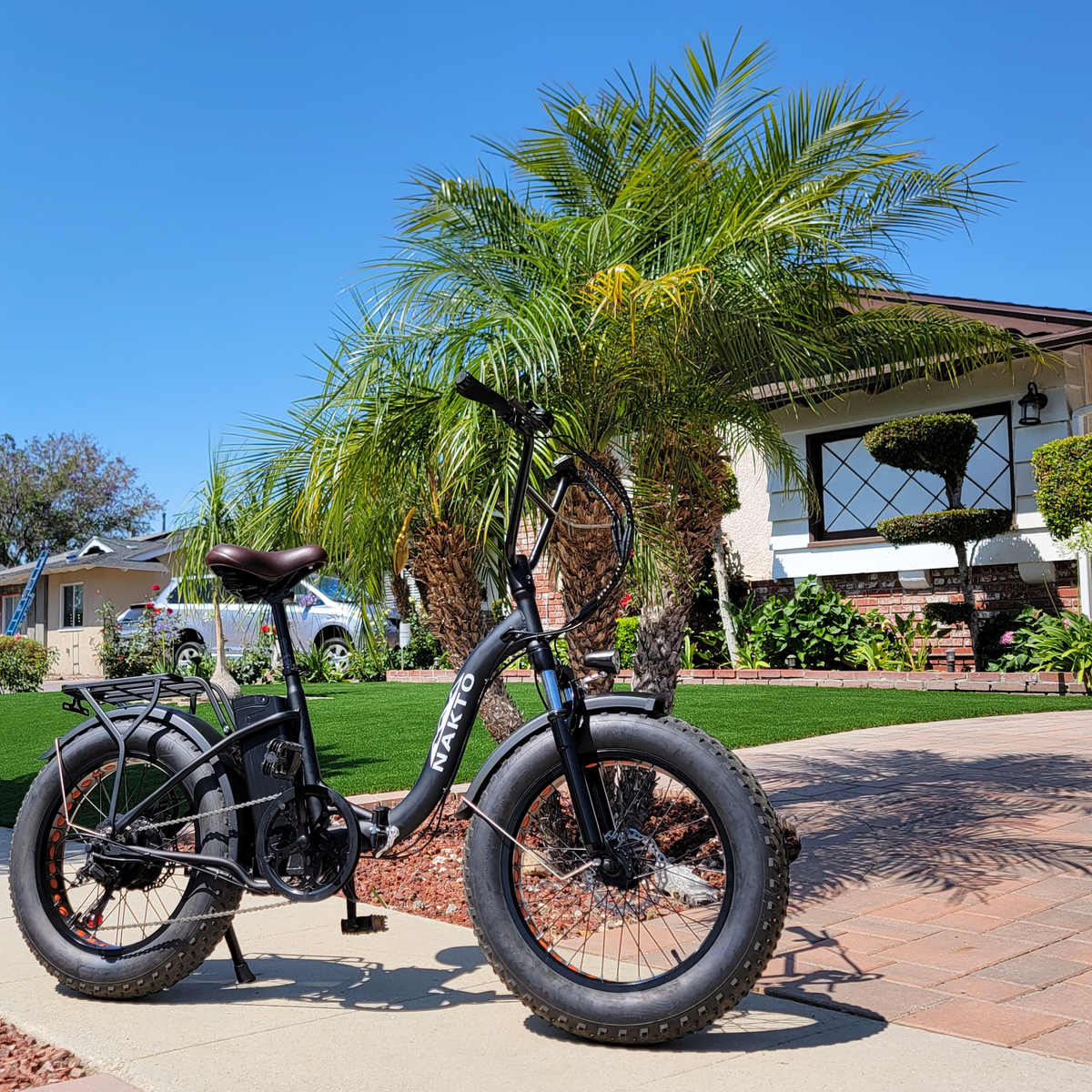 NAKTO 20-Inch Folding Fat Tire Electric Bike, 500W Motor, 48V Battery