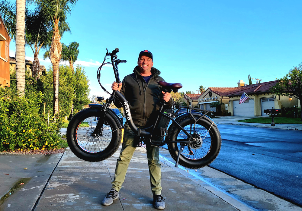 NAKTO 20-Inch Folding Fat Tire Electric Bike, 500W Motor, 48V Battery