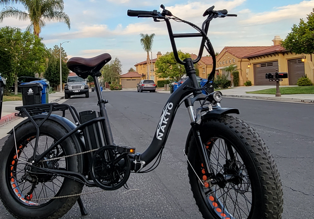 NAKTO 20-Inch Folding Fat Tire Electric Bike, 500W Motor, 48V Battery