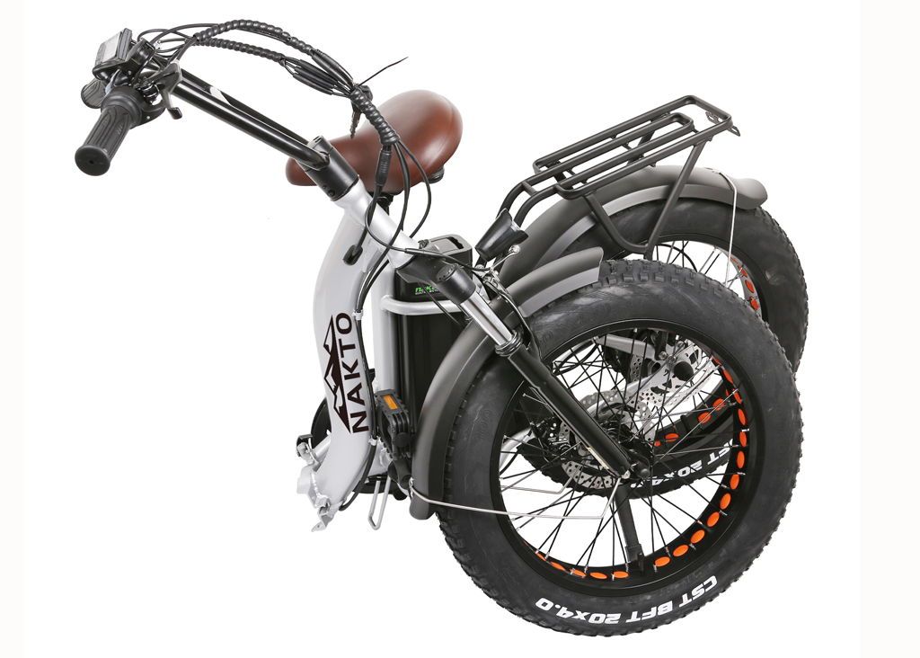 NAKTO 20-Inch Folding Fat Tire Electric Bike, 500W Motor, 48V Battery