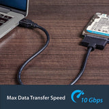 StarTech.com USB 3.1 to 2.5" SATA Hard Drive Adapter - USB 3.1 Gen 2 10Gbps with UASP External HDD/SSD Storage Converter