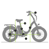 NAKTO 20-Inch Folding Fat Tire Electric Bike, 500W Motor, 48V Battery